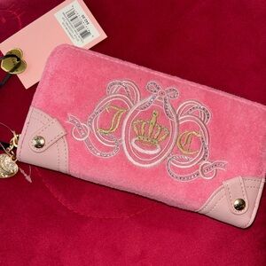 Juicy Couture Pink Embroidered Wallet